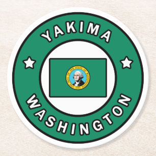 Yakima Washington Round Paper Coaster