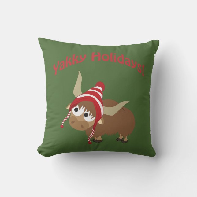 Yakky Holidays! Cushion (Front)