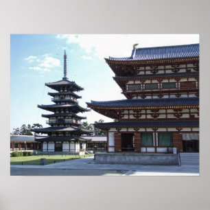Yakushi-ji Temple 2 - Nara Japan Poster