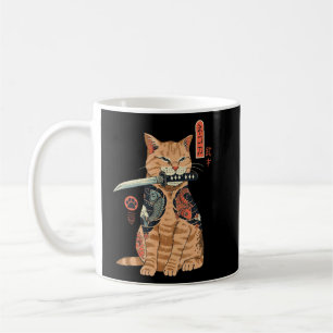Yakuza Assassin Cat Take A Katana Coffee Mug