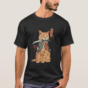 Yakuza Assassin Cat Take A Katana T-Shirt