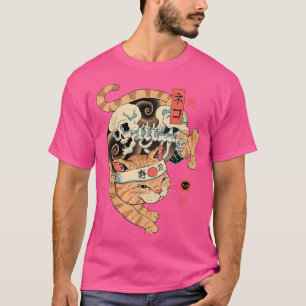 Yakuza Cat Japanese Samurai Sword Katana Japan Tig T-Shirt