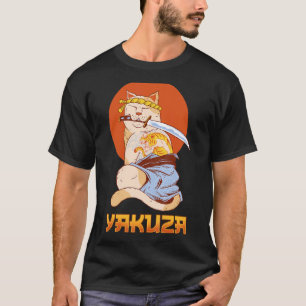 Yakuza Cat Japanese Samurai Sword Katana Japan Tig T-Shirt