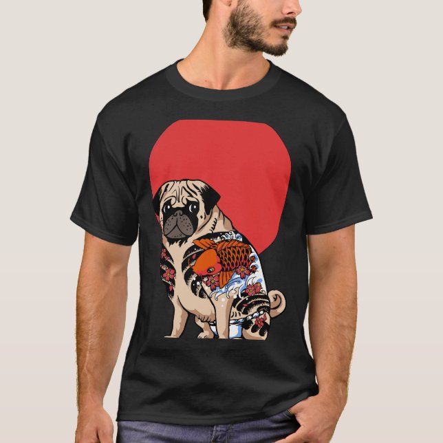 Yakuza Pug 663 T-Shirt (Front)