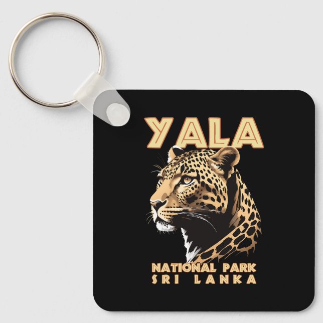 Yala National Park - Sri Lanka Leopard Key Ring (Front)