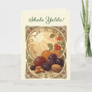 Yalda Fruit and Nut Persian Winter Solstice Holiday Card