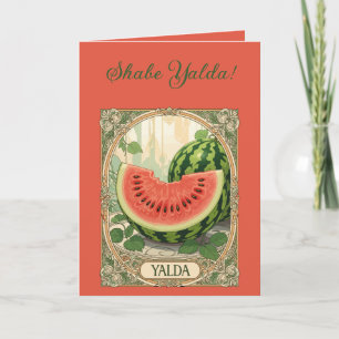 Yalda Watermelon Chelle Night Fruits Card