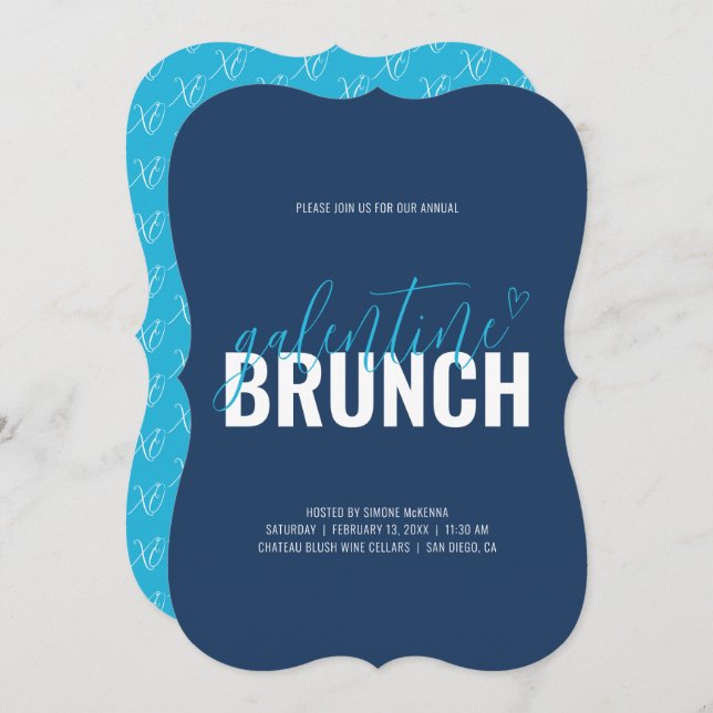 Yale Blue and Azure Event Celebration Invitation (Front/Back)