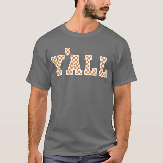 Y'ALL Collegiate Collection Chequerboard T-Shirt (Front)