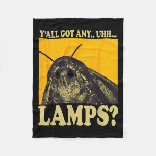 Yall got Any Lamps Moth Meme Lamp for Men Women Fleece Blanket