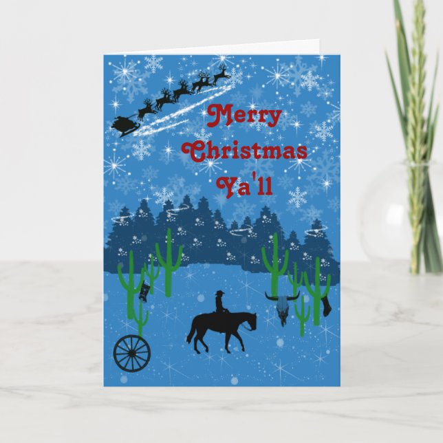 Ya'll have a Merry Christmas Holiday Card (Front)