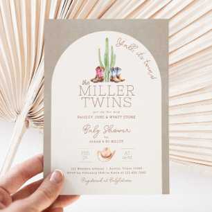 Y'all it's Twins Baby Shower Invitation