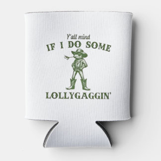 Y'all Mind If I Do Some Lollygang Retro Boho Frog Can Cooler