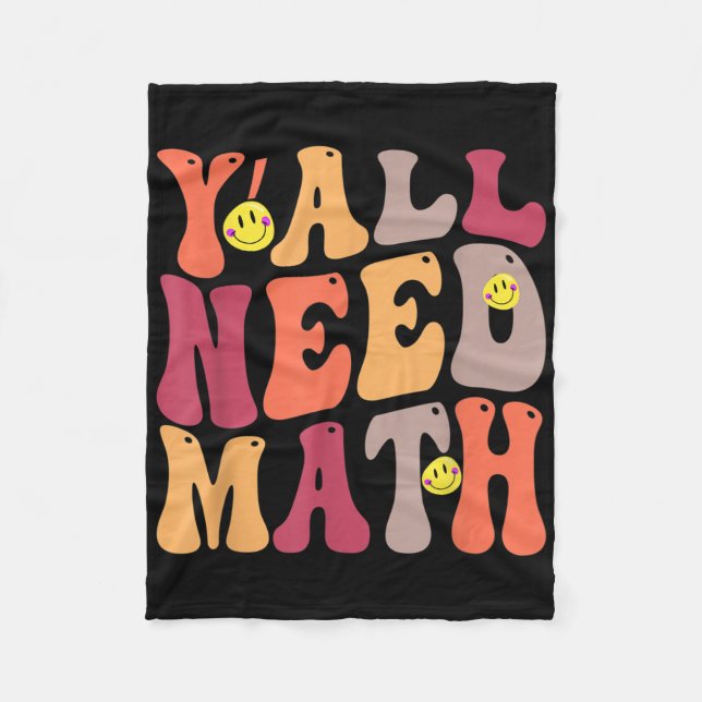Yall Need Math Math Happy  Fleece Blanket (Front)