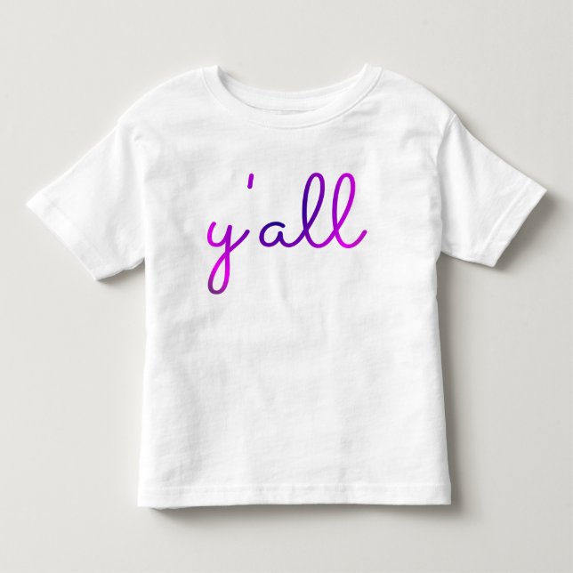 Y'all Toddler Raglan T-Shirt (Front)