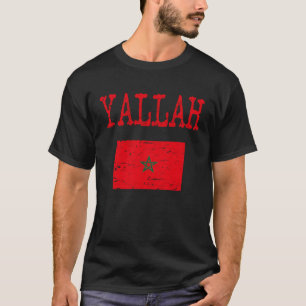 Yallah Arabic Moroccan flag T-Shirt