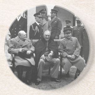 Yalta Conference Roosevelt Stalin Churchill 1945 Coaster