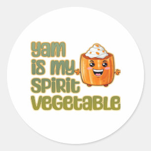 Yam Is My Spirit Vegetable Classic Classic Round Sticker