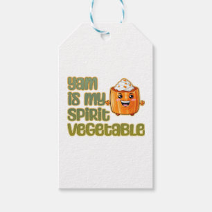 Yam Is My Spirit Vegetable Funny Playful Mood Gift Tags