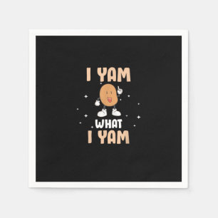 Yam What I Yam Funny Potato Pun Thanksgiving Napkin