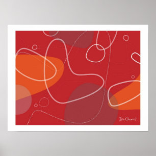 Yamaguchi - Atomic-Age Abstract Poster