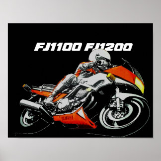 Yamaha FJ Vintage Design Poster