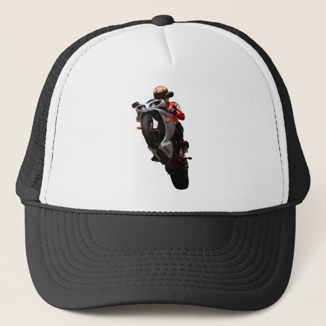 Yamaha R1 wheelie Trucker Hat (Front)