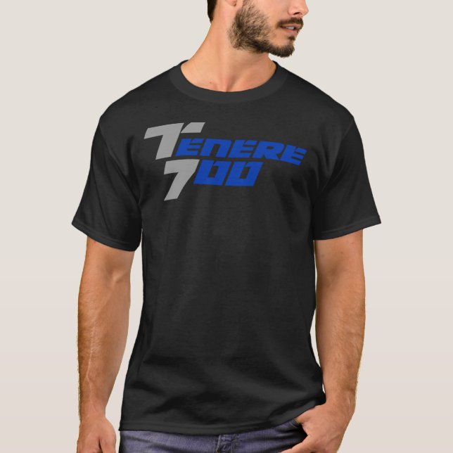 Yamaha Tenere 700 Logo Grey-Blue Classic T-Shirt (Front)