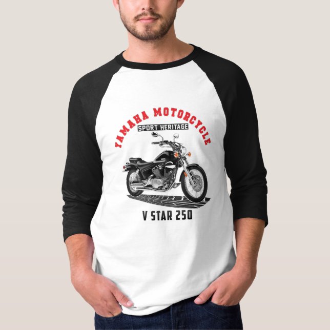 YAMAHA V STAR 250 Custom Designer Apparel T-Shirt (Front)