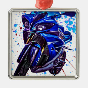 Yamaha YZF R1 Art Print Metal Tree Decoration