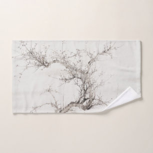 Yamamoto Baiitsu Winter Vintage Japanese Painting Bath Towel Set