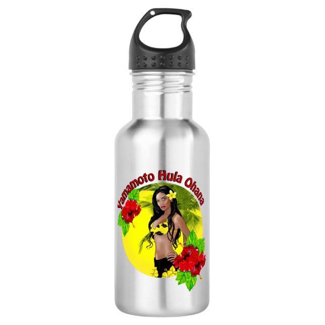 Yamamoto Hula Ohana Custom Water Bottle (Front)