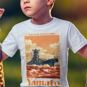 Yamato Japanese Battleship Vintage Maritime Poster T-Shirt