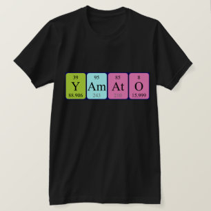 Yamato periodic table name shirt