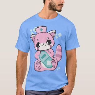 Yami Kawaii Red Panda Nurse Fairy Kei Harajuku Nug T-Shirt