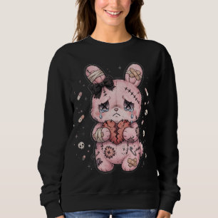 Yami Kawaii Sad Bunny Sweatshirt - Pastel Goth