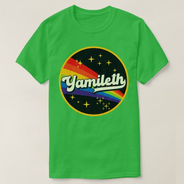 Yamileth Rainbow In Space Vintage Style T-Shirt (Design Front)