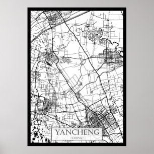 Yancheng China City Map Poster