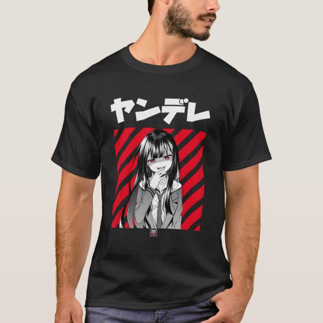 Yandere Japanese Anime Long Sleeve Shirt (Front)