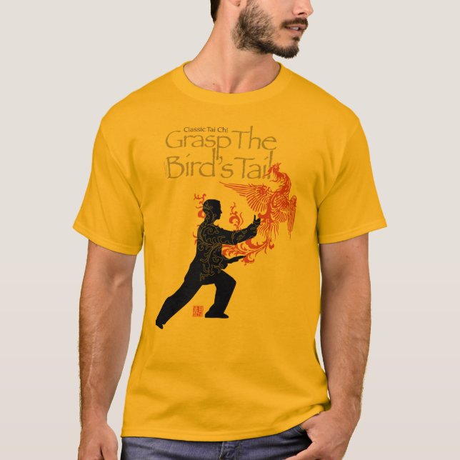 Yang Tai Chi 'Fire Phoenix' Gold Tee (Front)