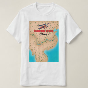 Yangtze river China map poster T-Shirt