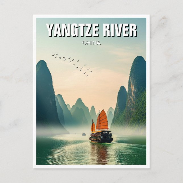 Yangtze River China Postcard (Front)