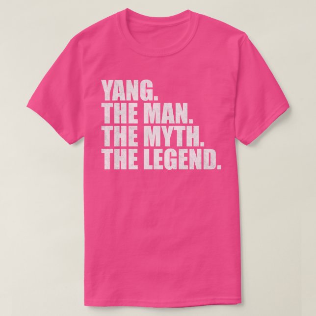 YangYang Family name Yang last Name Yang Surname Y T-Shirt (Design Front)