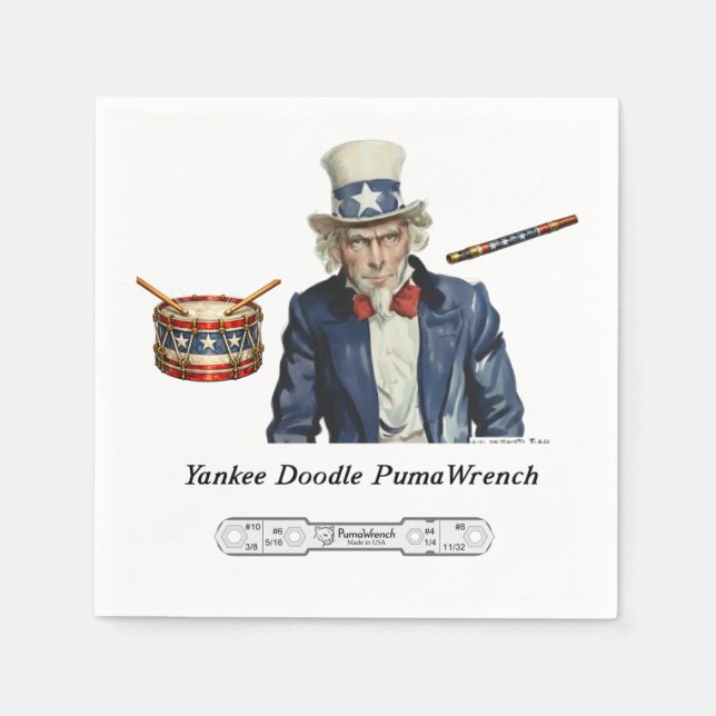 Yankee Doodle PumaWrench Napkin (Front)