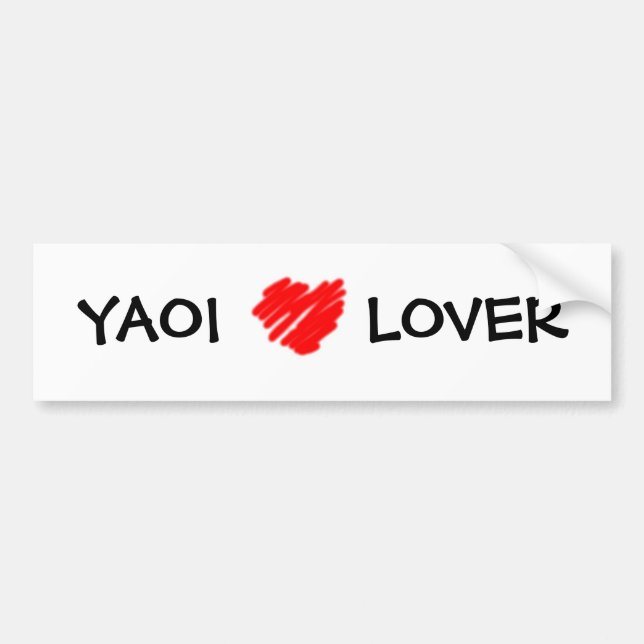 YAOI LOVER bumper sticker (Front)