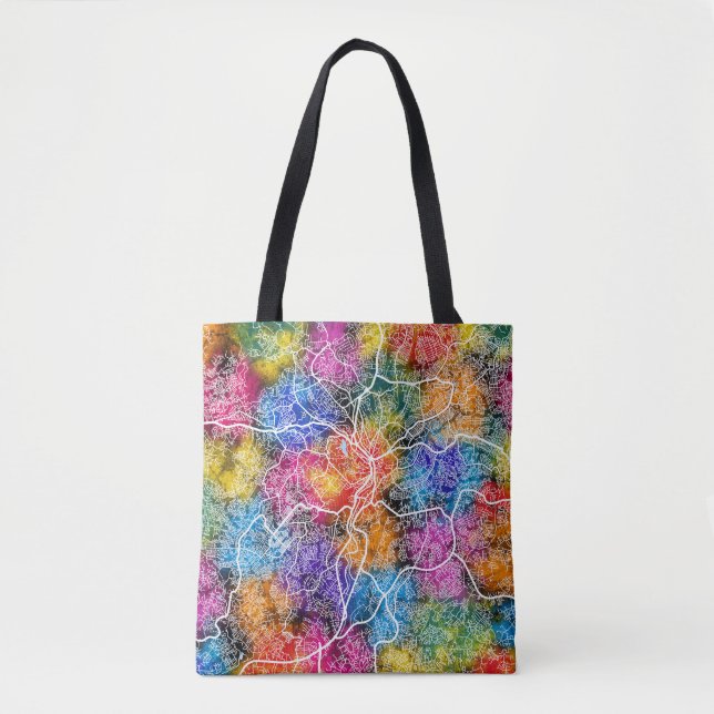 Yaoundé Cameroon City Map Tote Bag (Front)