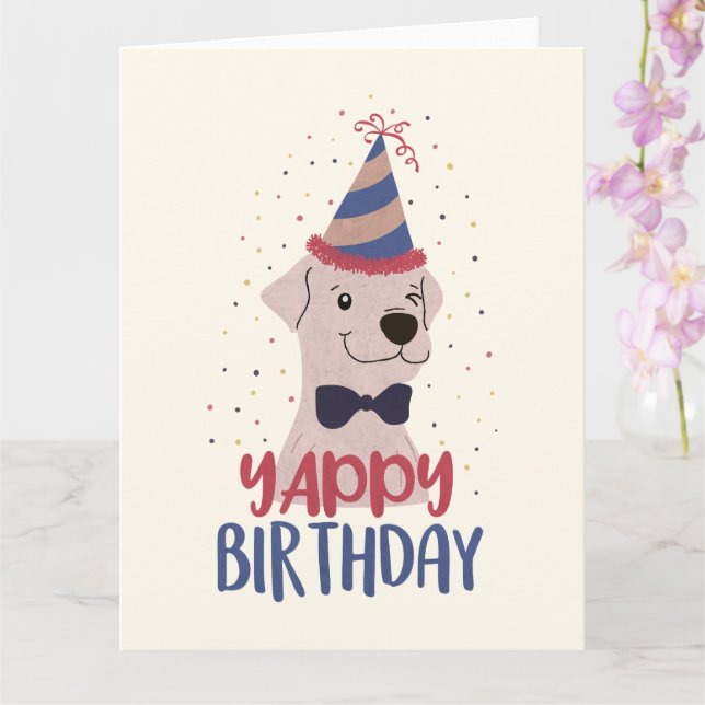 Yappy Birthday Card (Orchid)