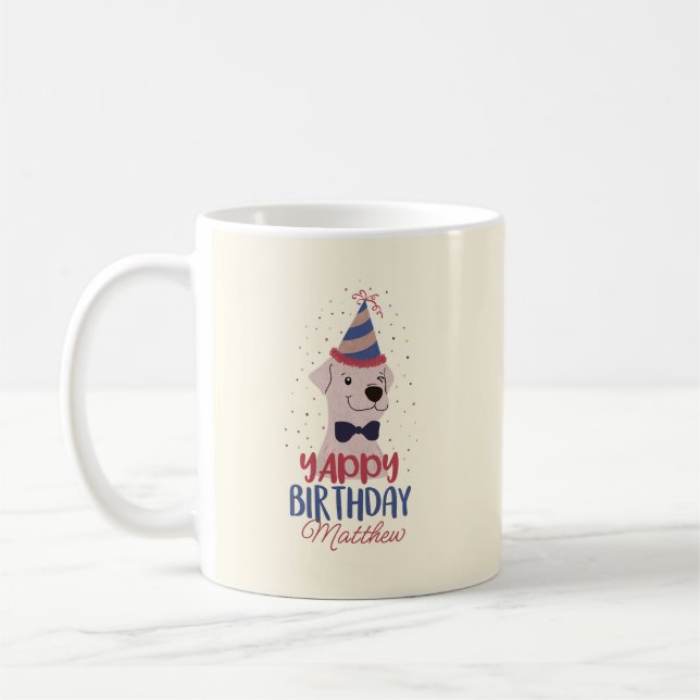Yappy Birthday Coffee Mug (Left)