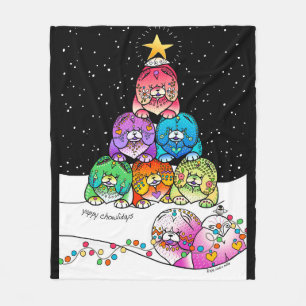 YAPPY CHOWLIDAYS Chow Fleece blanket 3 sizes