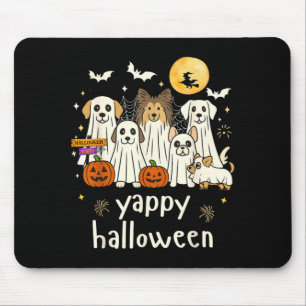 Yappy Halloween Funny Dog Ghosts Halloween Mouse Pad